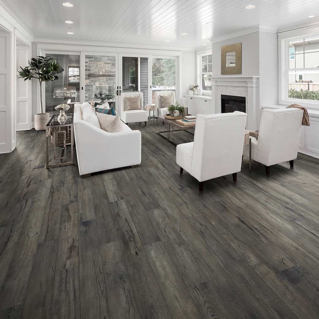 Anew Recaptured Gray Oak Hardwood Flooring Living Room