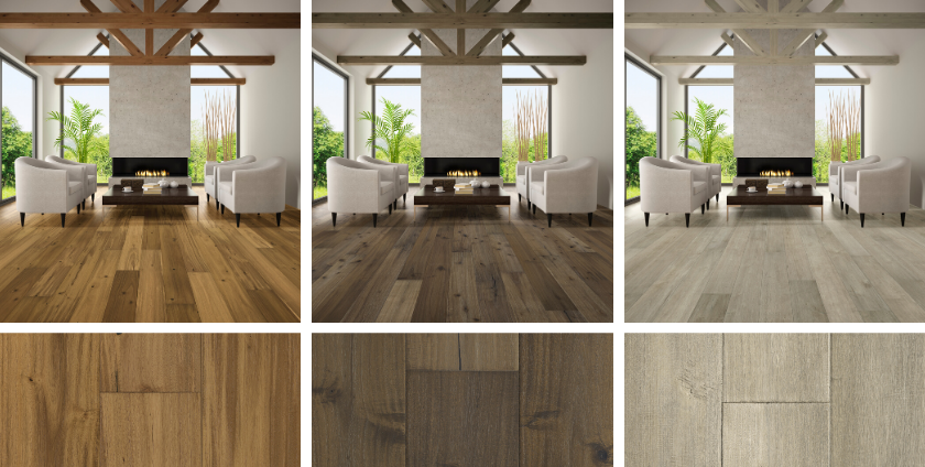 Pre-finished hardwood Flooring plank variations