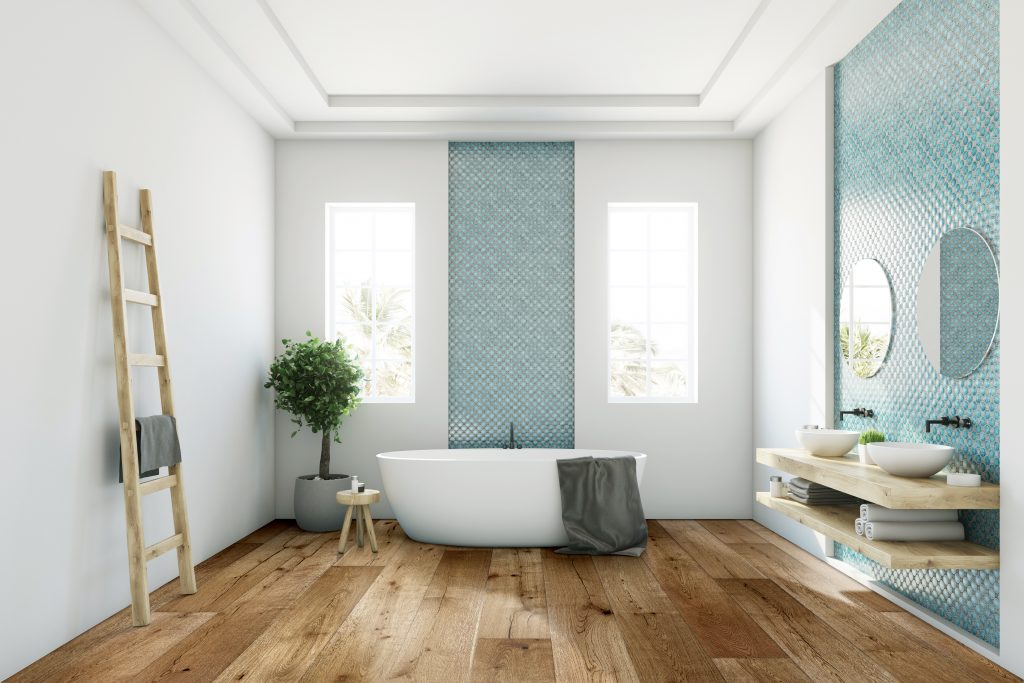 Urban Oasis Hardwood Flooring Bathroom 